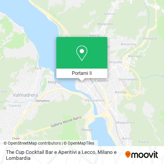 Mappa The Cup Cocktail Bar e Aperitivi a Lecco