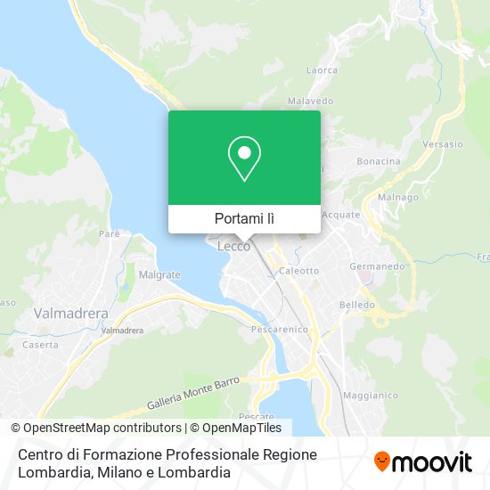 Mappa Centro di Formazione Professionale Regione Lombardia