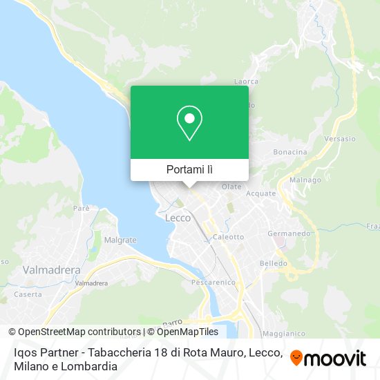Mappa Iqos Partner - Tabaccheria 18 di Rota Mauro, Lecco