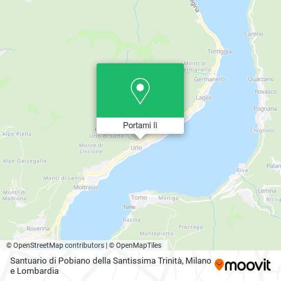 Mappa Santuario di Pobiano della Santissima Trinità