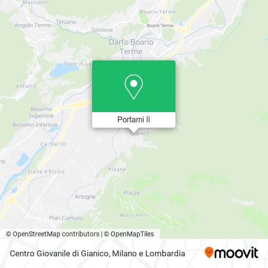 Mappa Centro Giovanile di Gianico