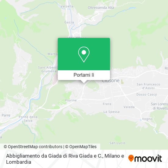 Mappa Abbigliamento da Giada di Riva Giada e C.