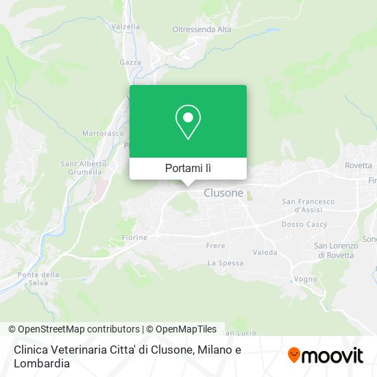 Mappa Clinica Veterinaria Citta' di Clusone