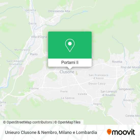 Mappa Unieuro Clusone & Nembro