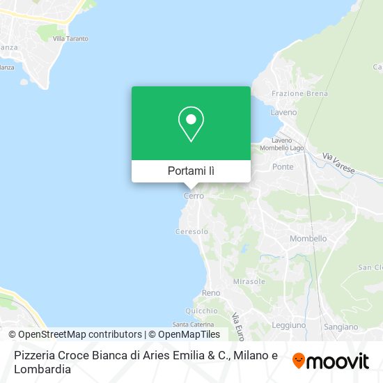 Mappa Pizzeria Croce Bianca di Aries Emilia & C.