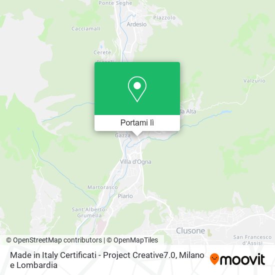 Mappa Made in Italy Certificati - Project Creative7.0