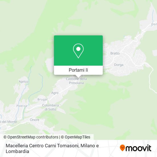 Mappa Macelleria Centro Carni Tomasoni