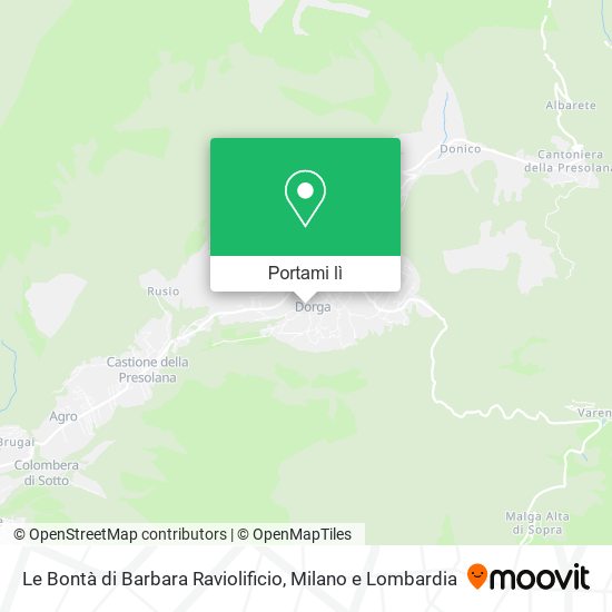 Mappa Le Bontà di Barbara Raviolificio