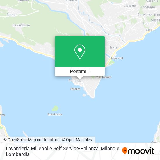 Mappa Lavanderia Millebolle Self Service-Pallanza