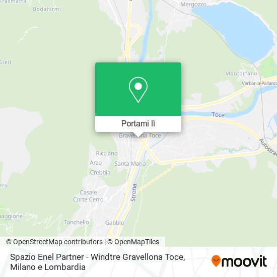 Mappa Spazio Enel Partner - Windtre Gravellona Toce