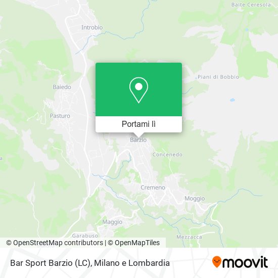 Mappa Bar Sport Barzio (LC)