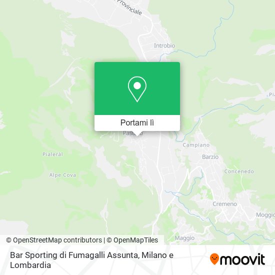 Mappa Bar Sporting di Fumagalli Assunta