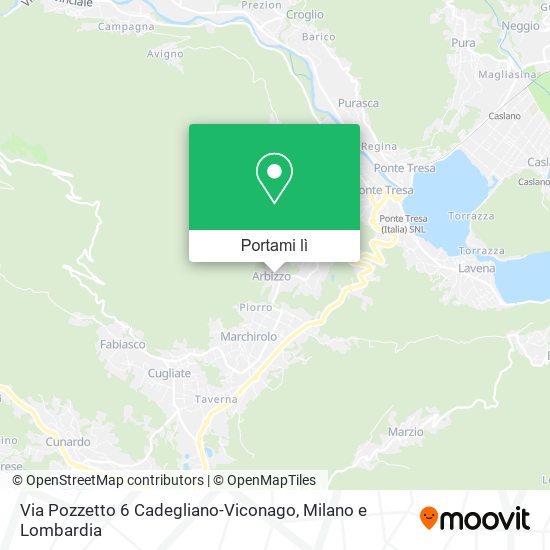 Mappa Via Pozzetto 6 Cadegliano-Viconago