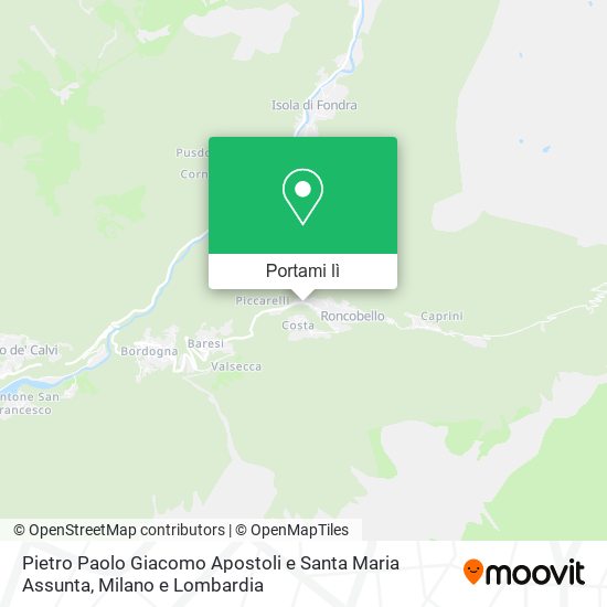Mappa Pietro Paolo Giacomo Apostoli e Santa Maria Assunta