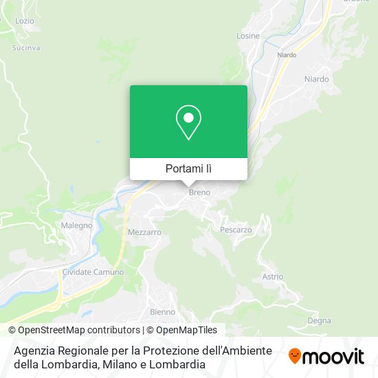 Mappa Agenzia Regionale per la Protezione dell'Ambiente della Lombardia