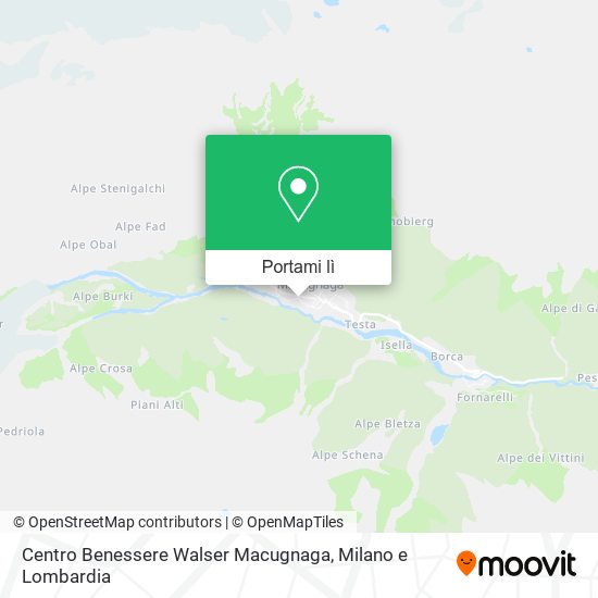 Mappa Centro Benessere Walser Macugnaga