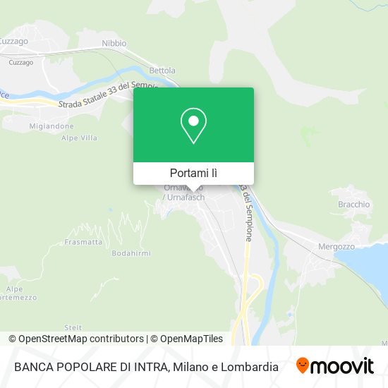 Mappa BANCA POPOLARE DI INTRA