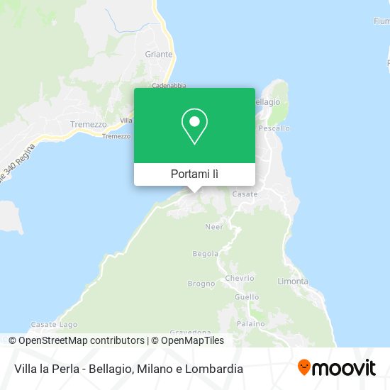 Mappa Villa la Perla - Bellagio