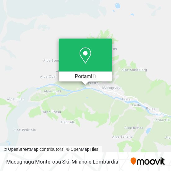 Mappa Macugnaga Monterosa Ski