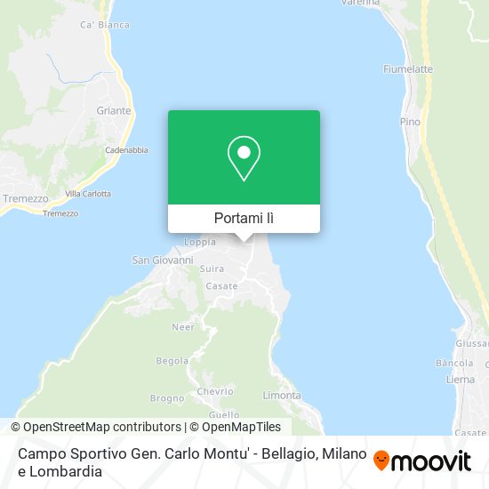 Mappa Campo Sportivo Gen. Carlo Montu' - Bellagio