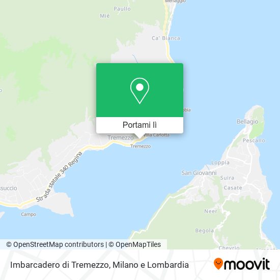 Mappa Imbarcadero di Tremezzo