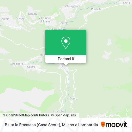 Mappa Baita la Frassena (Casa Scout)