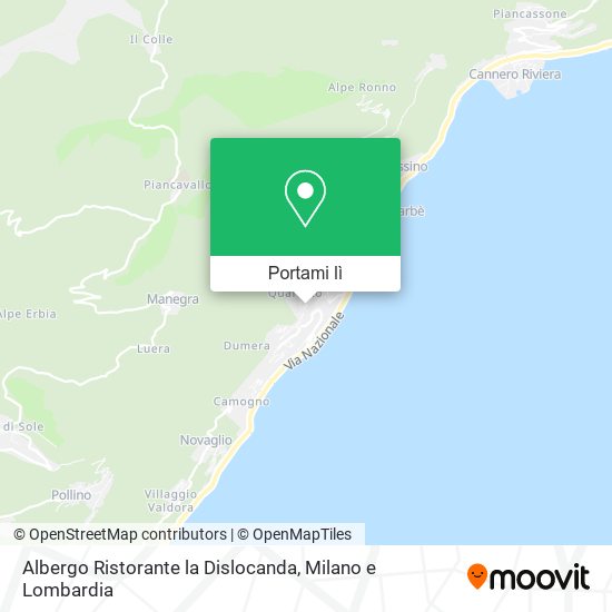 Mappa Albergo Ristorante la Dislocanda