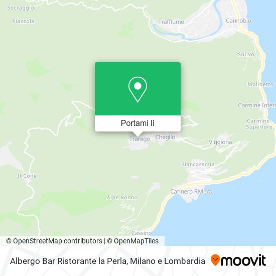 Mappa Albergo Bar Ristorante la Perla