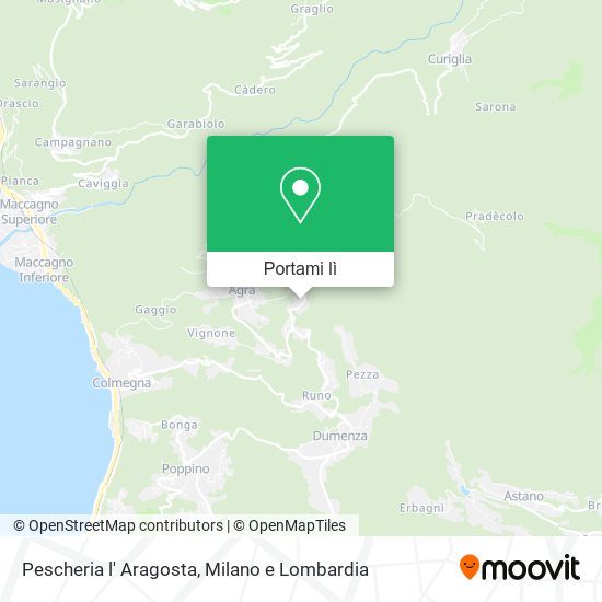 Mappa Pescheria l' Aragosta