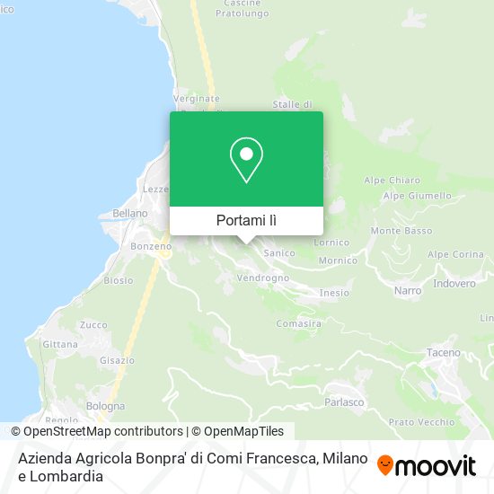 Mappa Azienda Agricola Bonpra' di Comi Francesca