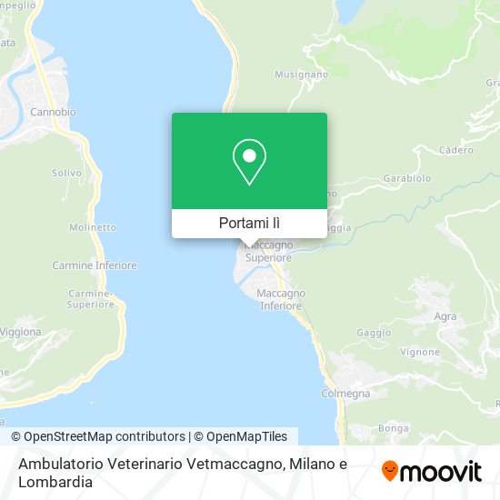 Mappa Ambulatorio Veterinario Vetmaccagno