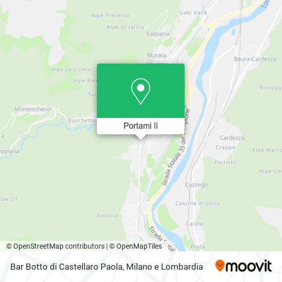 Mappa Bar Botto di Castellaro Paola