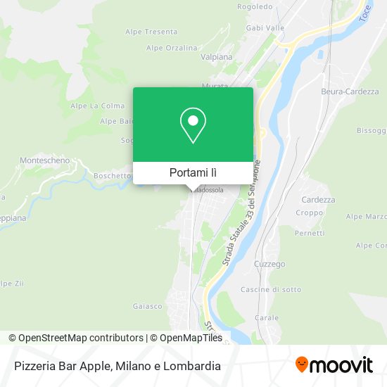 Mappa Pizzeria Bar Apple