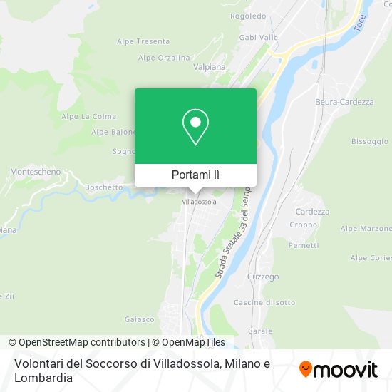 Mappa Volontari del Soccorso di Villadossola