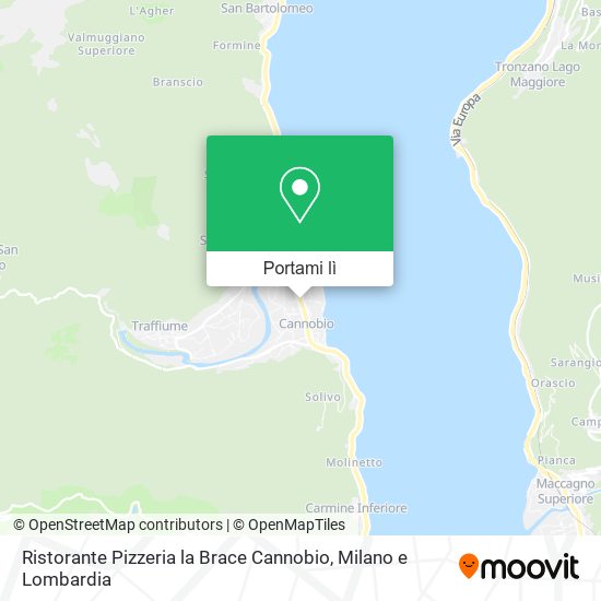 Mappa Ristorante Pizzeria la Brace Cannobio