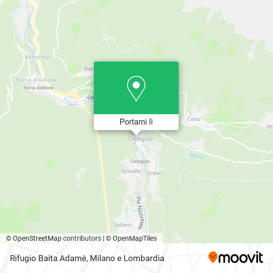 Mappa Rifugio Baita Adamè