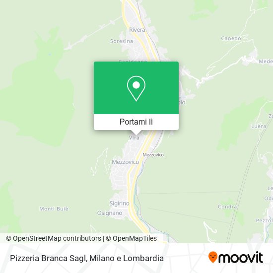 Mappa Pizzeria Branca Sagl