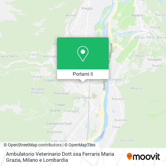 Mappa Ambulatorio Veterinario Dott.ssa Ferraris Maria Grazia