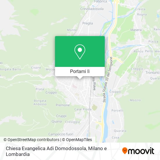 Mappa Chiesa Evangelica Adi Domodossola
