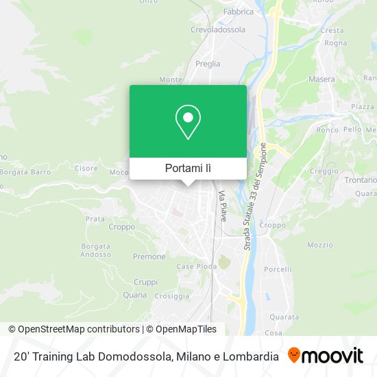 Mappa 20' Training Lab Domodossola