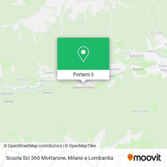 Mappa Scuola Sci 360 Mottarone