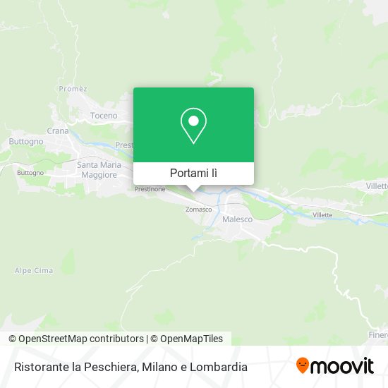 Mappa Ristorante la Peschiera