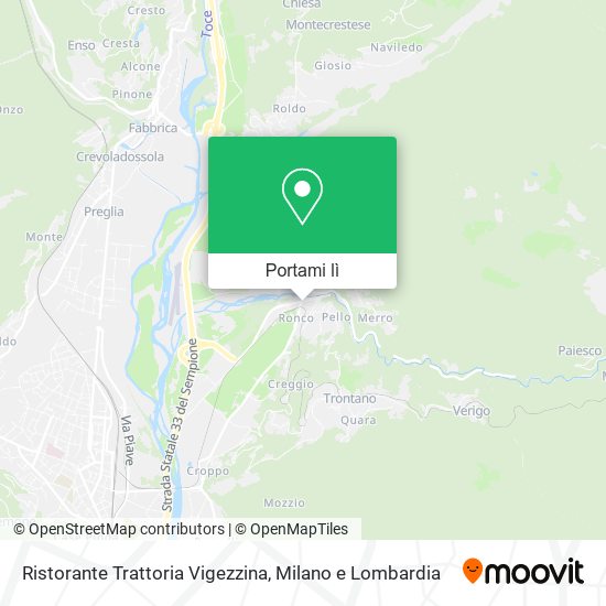 Mappa Ristorante Trattoria Vigezzina