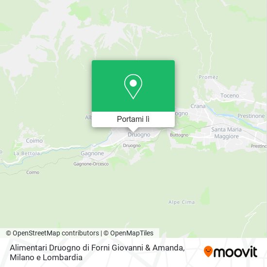 Mappa Alimentari Druogno di Forni Giovanni & Amanda
