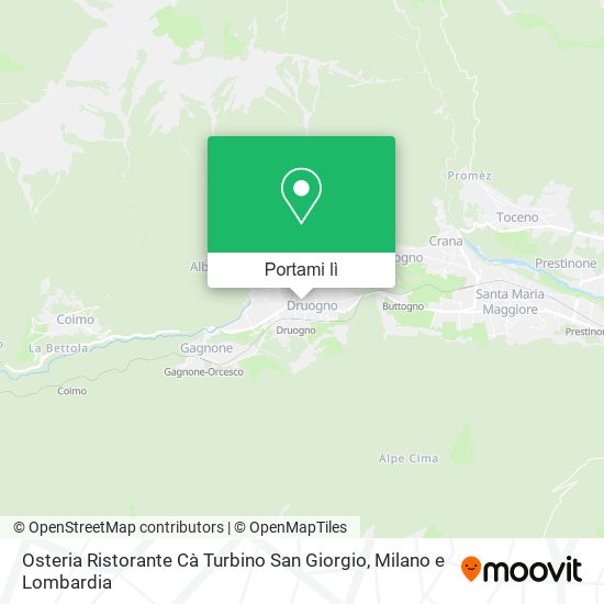 Mappa Osteria Ristorante Cà Turbino San Giorgio