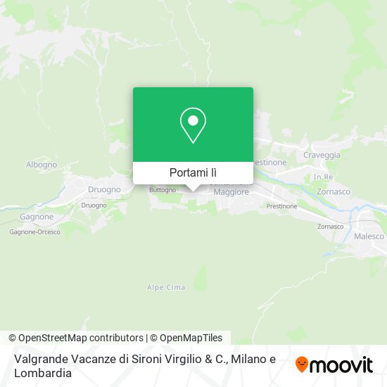Mappa Valgrande Vacanze di Sironi Virgilio & C.