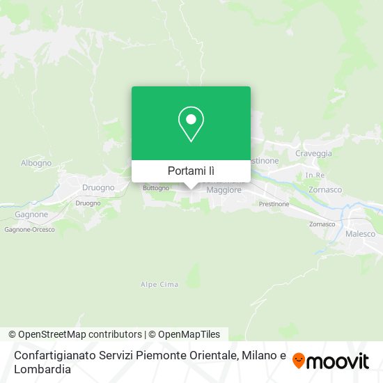 Mappa Confartigianato Servizi Piemonte Orientale