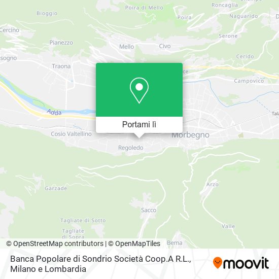 Mappa Banca Popolare di Sondrio Società Coop.A R.L.