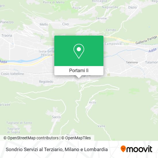 Mappa Sondrio Servizi al Terziario
