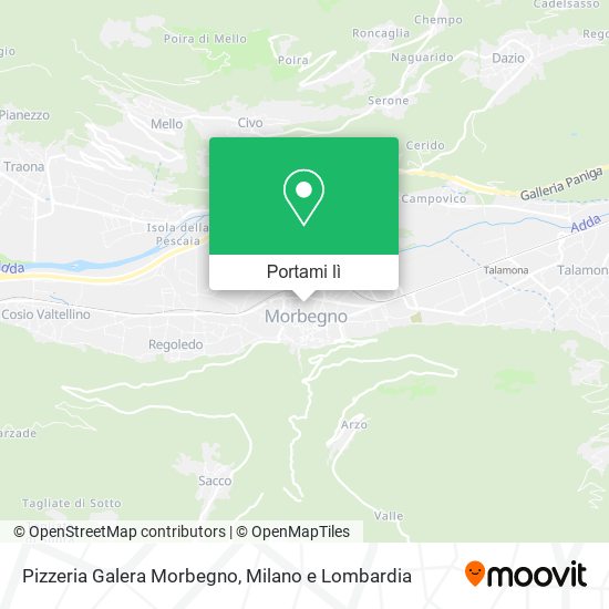 Mappa Pizzeria Galera Morbegno